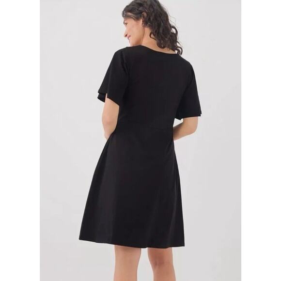 NWT Pact Organic Cotton Blend V Neck Fit & Flare Easy Dress - Picture 3 of 14